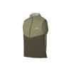 Colorblock Stand Collar Zippered Slim Fit Sleeveless Vest Unisex Outerwear Green DD5648-334