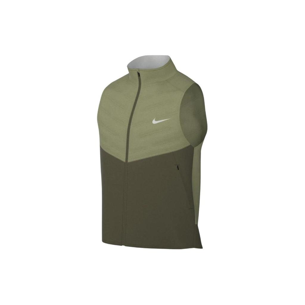 Nike Colorblock Stand Collar Zippered Slim Fit Sleeveless Vest Unisex Outerwear Green DD5648-334