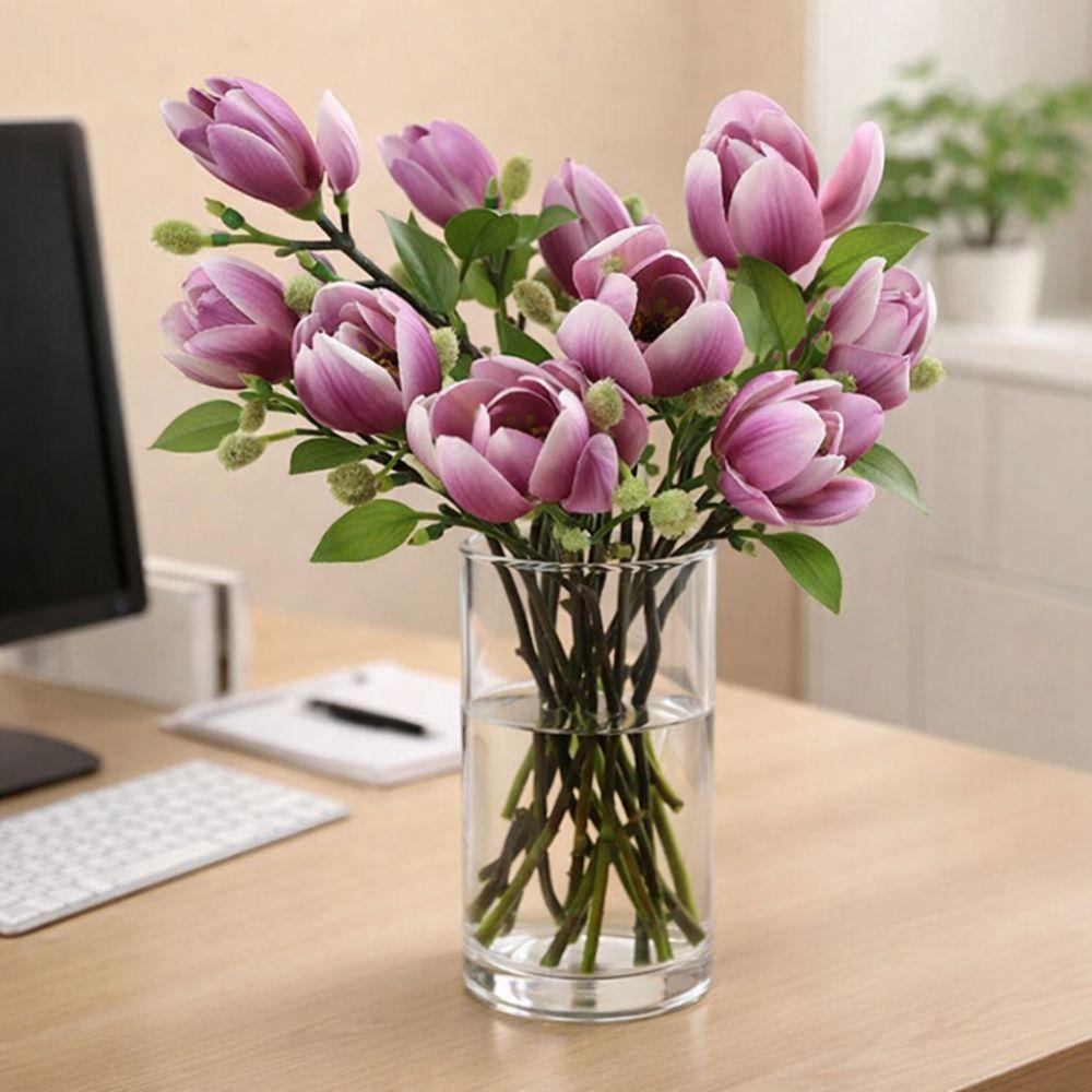 Fade-Resistant Silk Magnolia Bouquet Handmade Simulated Orchids Wedding Decoration