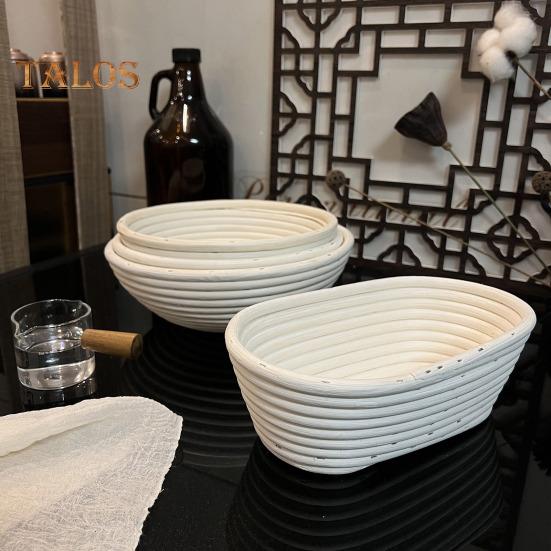 Корзина для брожения хлеба с тканевым мешком Предотвращает испарение Плетеная корзина для хлеба из натурального ротанга Корзина для расстойки хлеба Чаша для закваски Чаша для выпечки Подарок