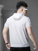 Ozhouzhan 2025 New Solid Hooded Casual T-shirt Men's Hood Short sleeve Hoodie Summer Half Sleeve T-shirt