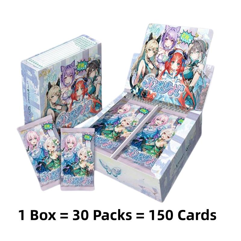 Flower Girl Goddess Story TCG Booster Box, Genuine Rare Holo Anime Character Collectible Trading Cards Gift for Fans Collection