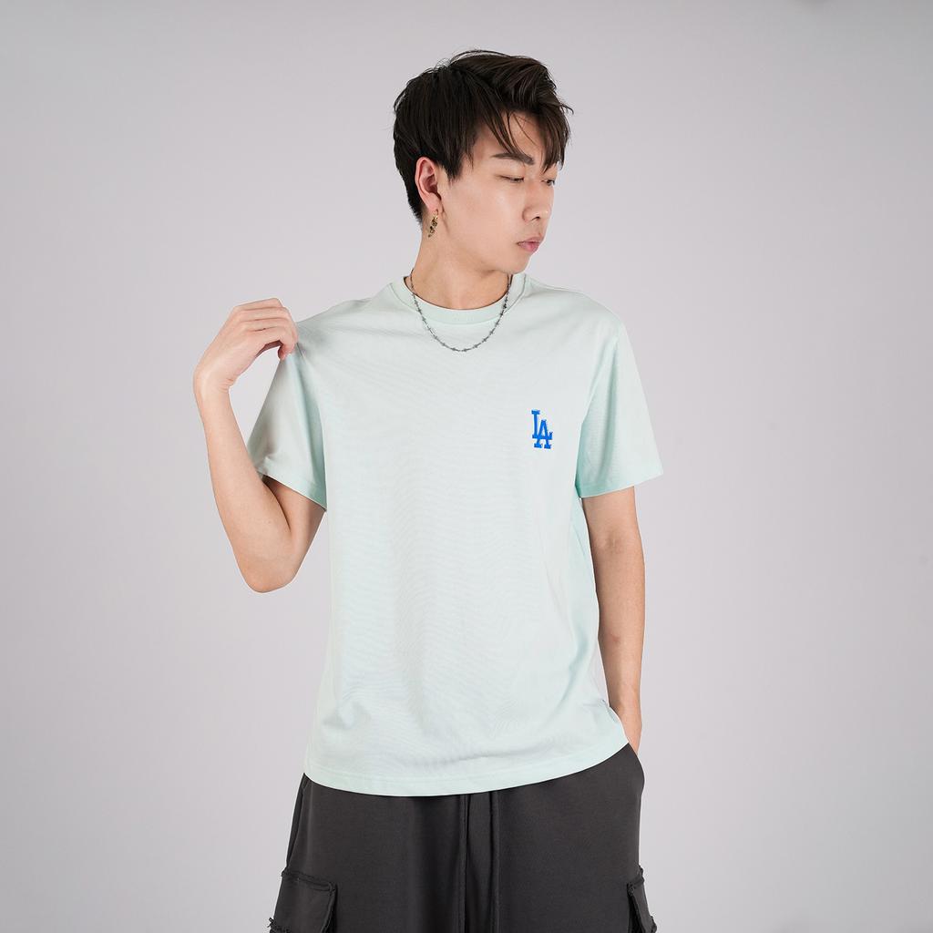 New MLB Drop Shoulder Sleeve T Shirt Unisex Green 31TS11131-07T