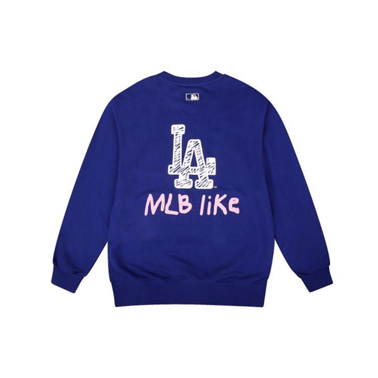 Серия MLB Like Толстовка с круглым вырезом и логотипом с надписью сзади Los Angeles Dodgers Унисекс толстовка Синий 31MT05941-07U