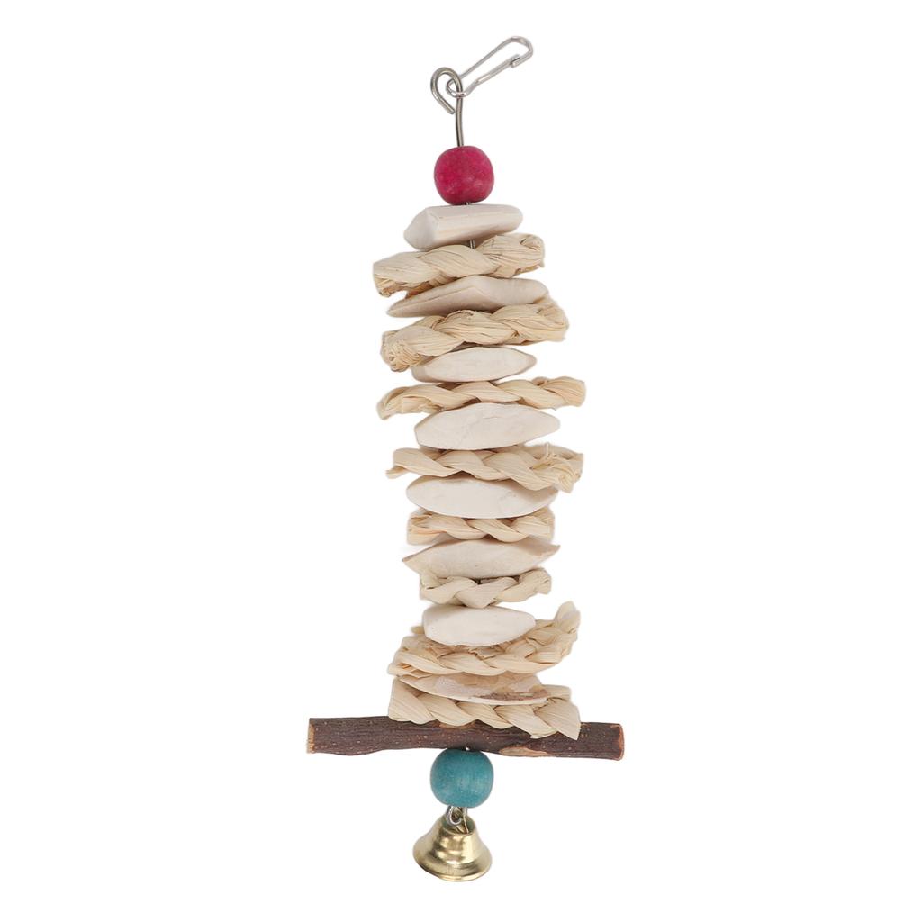 Игрушки-каракатицы, подвесные жевательные игрушки для попугаев с колокольчиком для африканских серых попугаев, волнистый попугайчик, 25 см/9,8 дюйма