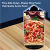 Three Side Menu Sign Holder 360 Degree Rotating Desktop Flyer Frame  Restaurant