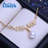 Natural Freshwater Cultured Pearl Necklaces For Women Girl Classic Gold Color Pendant Clavicle Chain Birthday Gift Wholesale