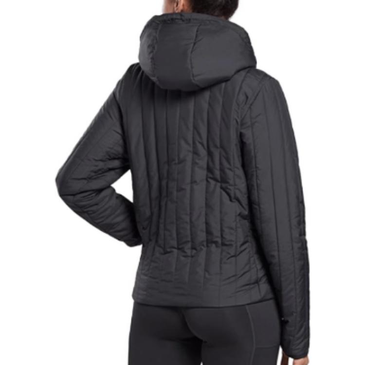 Reebok Hooded Zipper Running Sports Cotton Jacket Women Jackets Black FT0652