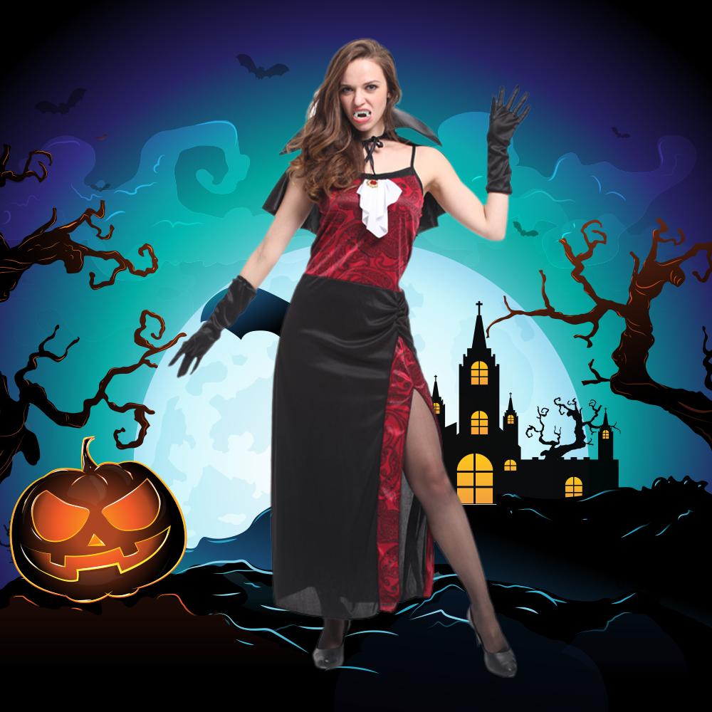 Halloween Adult Female Vampire Cosplay Costume Horror Vampire Princess Dress Sexy Cosplay Costume Vampiress
