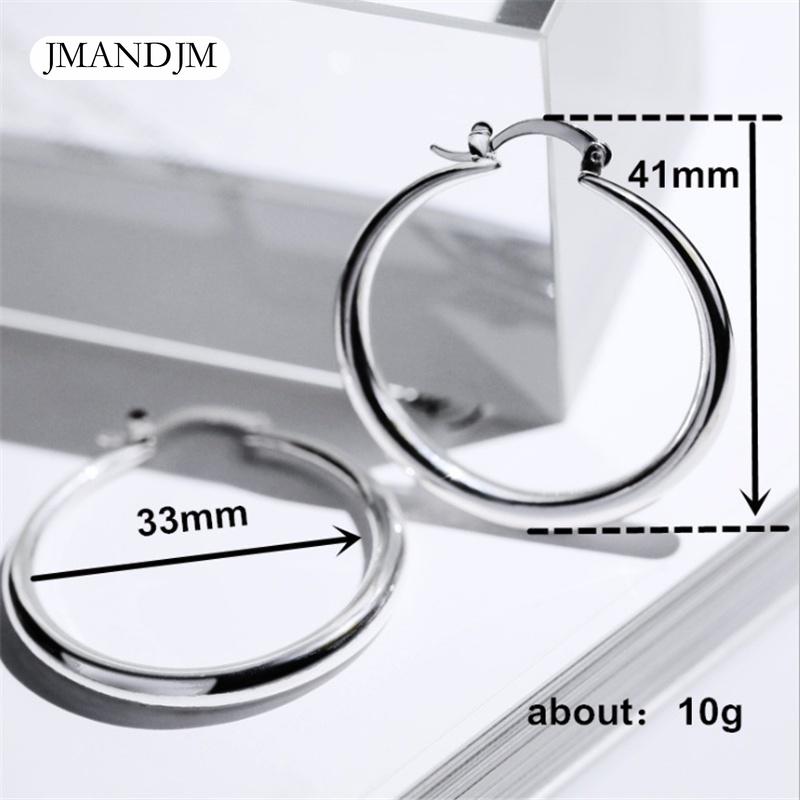 Exaggerated Dia. 33mm Gold Silver Color Hoop Dangle Earrings Cocktail Party Punk Jewelry 1 Pair