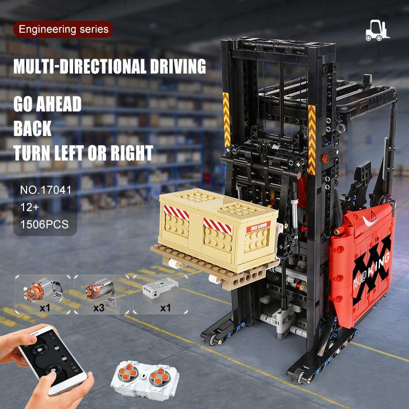 Mold King 17041 Технология вилочного погрузчика Строительный блок Модель Дети День рождения Рождественские подарки