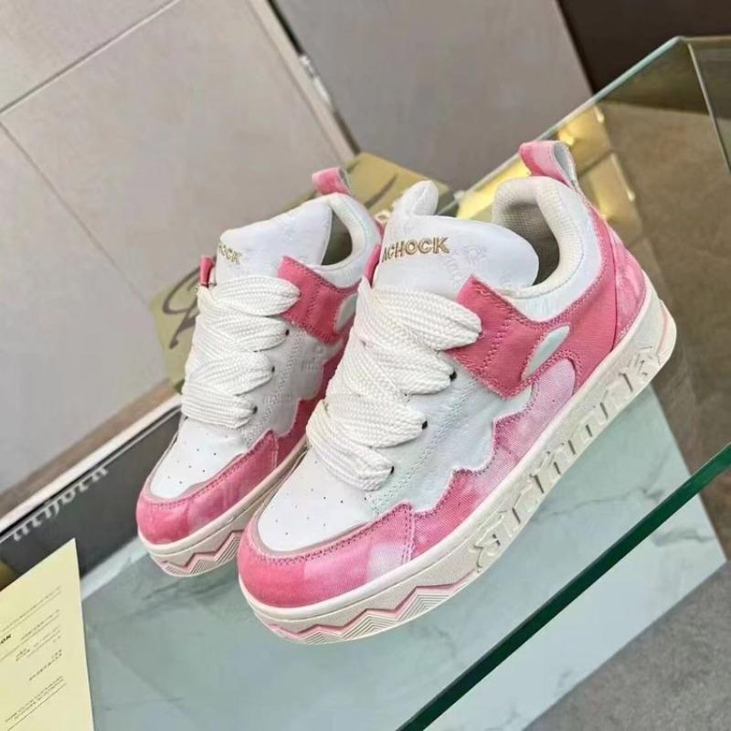 Fashion 2025 Spring New Thick-Soled All-Match Casual Sneakers Female Couple National Trend Niche Denim Blue Couple Bread Shoes Male