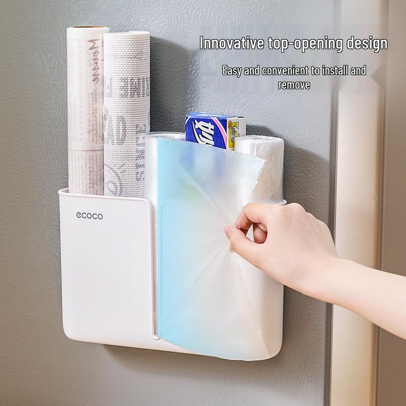 Настенная коробка-органайзер для кухонных мусорных пакетов - Настенный держатель без сверления
