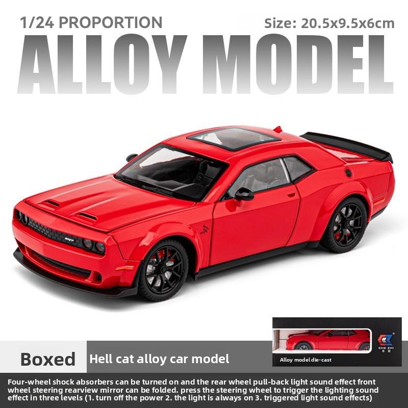Car Model Alloy Dodge Srt Hellcat With Sound Light For Kids Playroom