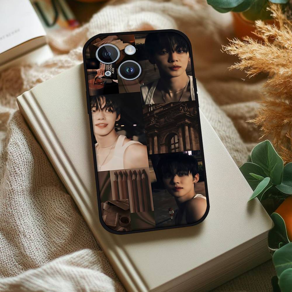 Чехол для телефона певца Y-Yeonjun для iPhone 1716 15 14 13 Pro Max 11 12 Mini X Xs XR Черный силиконовый чехол