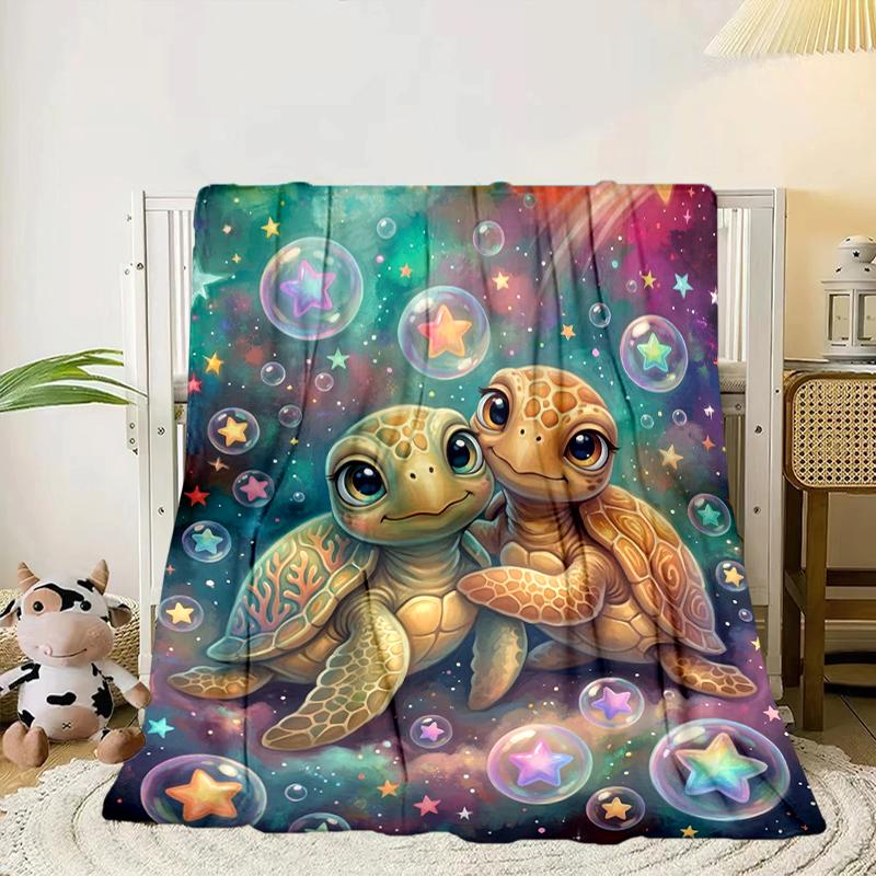 Underwater two Sea Turtles Blanket Flannel Blanket Throw Blanket Sofa Cover Blanket Soft Premium Blanket Picnic Blanket Tv Blanket Gifts