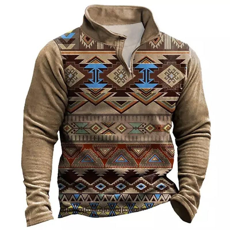 Spring And Men's Standing Collar Sweatshirt Is Outdoor Casual Sweaters Tops
