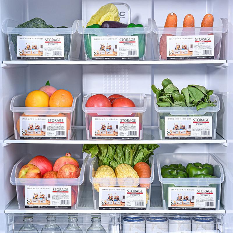 Clear Plastic Refrigerator Food Storage Box Container Fridge Drawer Shelf Household Kitchen Pantry Organizer Box
