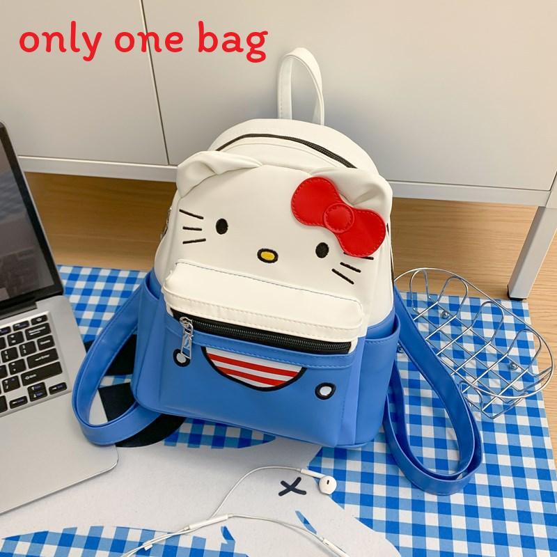 Hello Kitty Girls Mini Backpack With Cartoon Pu Material For Casual Daily Use