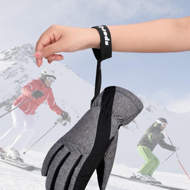 Ski Glove Wrist Strap Glove Holder Sport Glove Strap Elastic Wrist Leash for Snowboard Ski Mountaineering Outdoor Sports