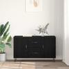 Sideboard in Black Oak Look 100 x 36 x 60 cm Engineered Wood