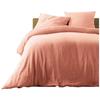 Parure De Lit - Housse De Couette 240x260 Cm - 2 Taies 63x63 Cm - Gaze De Coton - Rose