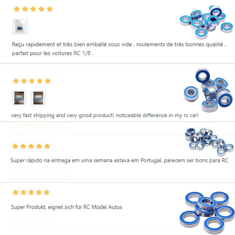 MR84RS Bearing 10PCS 4x8x3 mm ABEC-7 Hobby Electric RC Car Truck MR84 RS 2RS Ball Bearings MR84-2RS Blue Sealed