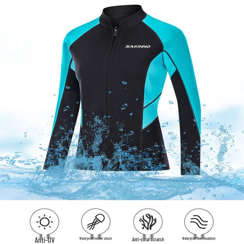 SAKINNO 2mm Thermal Split Long-Sleeve Rash Guard