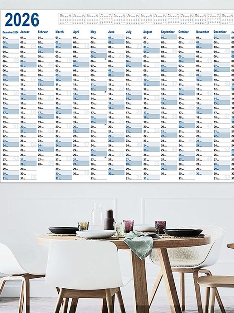 2026 новый год Настенный календарь Ежемесячный планировщик Настенный календарь Многоразовый Органайзер для планирования для работы учебы семьи детей общежития стол