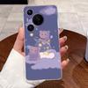 Casing For Huawei Pura 70/70 Pro Plus/70 Pro+ Phone Case Transparent Silicone Aesthetic Cute Cat Cartoon Cover For Pura70 Bumper