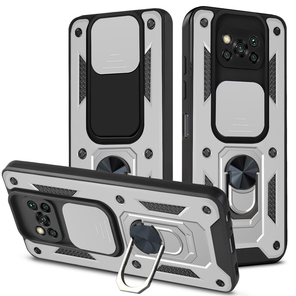 Чехол для Xiaomi POCO X3 Pro, чехол для POCO X3, NFC, защитный чехол для объектива камеры, противоударный магнитный держатель, чехол с кольцом, капа