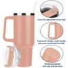 40 Oz Reusable Vacuum Insulated Cup with Handle and Straw Lid, Which Can Keep Hot and Cold Drinks Warm for Several Hours