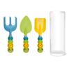 Kids Gardening Tool Set 6Pcs Caterpillar Handle Shovel Rake Watering Can Storage Bag Gloves