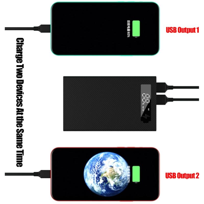 Power Bank с 5 аккумуляторами 18650 для корпуса, ящик для хранения, зарядное устройство для мобильного телефона, держатель для аккумулятора, зарядный бокс для корпуса, с ЖК-дисплеем