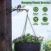Подвесной кронштейн для растений, железный крючок для вешалки растений, прочный настенный крючок для цветочного горшка, декоративная вешалка для фонаря с винтами