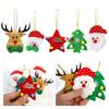5 шт. подвеска на рождественскую елку плюшевый мини Санта олень елка звезда декор для дома рождественский подвесной аксессуар для праздничной елки домашний декор