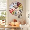 13 Cm Creative Simple Mediterranean European Country Garden Retro Wall Clock Decoration Bedroom Home Lighthouse Wood Wall Clock
