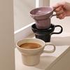 Творческие однотонные керамические кофейные чашки для десертов высокого класса, изысканный чайный сервиз для домашнего завтрака, йогуртовая чашка