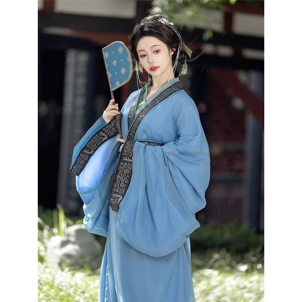 ZHAN GUO Robe Ежедневный взрослый женский костюм Hanfu с хвостом большого объема