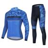 Mens Long Sleeve Cycling Jersey Set Pro Team Style Quick Dry Breathable Mountain Bike Apparel