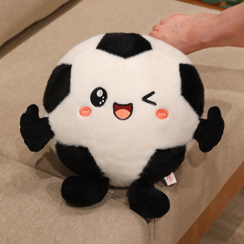 New Football Plush Thumbs Up Funny Round Ball Doll Bag Decro Hang Pendent High Quality Gifts