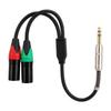 0.3M 24AWG Чистая медь Двойной экран 6.35 Штекер к Двойной XLR Штекер Аудио соединительный кабель