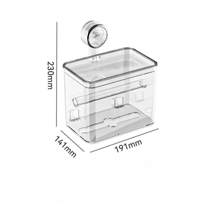 Держатель для салфеток на присоске, Настенный органайзер для ванной комнаты, Туалетный держатель для рулонной бумаги и салфеток без перфорации, Водонепроницаемая полка для хранения