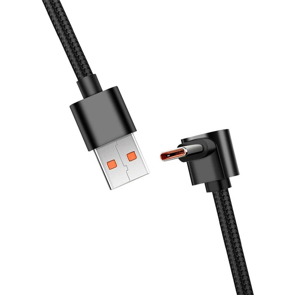 Кабель USB C — USB C 60 Вт, Г-образный под 90 градусов, для быстрой зарядки телефона, Data Cord для iPhone Samsung Xiaomi Huawei Type C, Быстрый провод