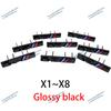 AAAQT1 M Logo Car Front Hood Grille Badge For BMW M1 M2 M3 M4 M5 M6 M7 M8 X3M X4M X5M X6M ABS Glossy Black X Emblem Front Grille Badge