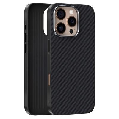 ABEEL Чехол для iPhone 16 Pro Max, совместимый с MagSafe, задняя крышка с текстурой углеродного волокна