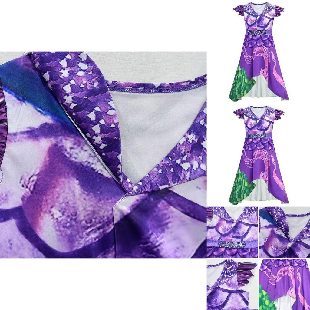 Элегантный и очаровательный костюм Мал из Наследников 3 для косплея для взрослых девушек. Идеально подходит для Хэллоуина