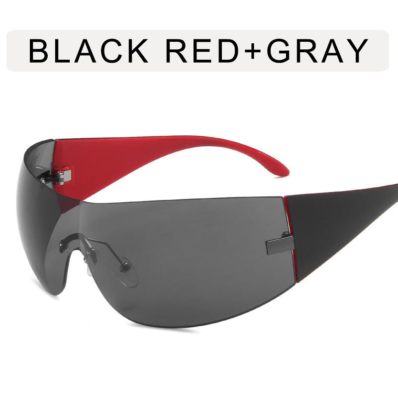 Европейско-американский стиль Мужские Женские Солнцезащитные очки Хип-хоп Y2K Велосипедные Солнцезащитные очки Женские Уличные Защита от УФ-лучей Мужские Женские Солнцезащитные очки