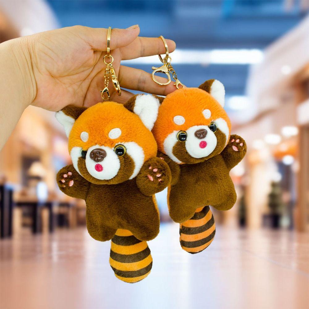 Plush Stuffed Red Panda Plush Keyring Toys Red Panda Plushies Pendant Backpack Decor