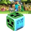 Colourful Minecraft Changing Alarm Clock With Lcd Screen Calendar For Use Home